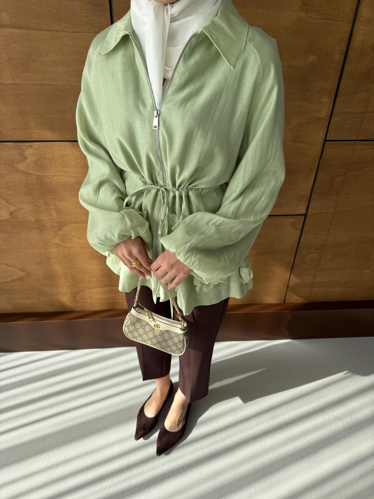 Shine Papatyalı Tunik Çağla