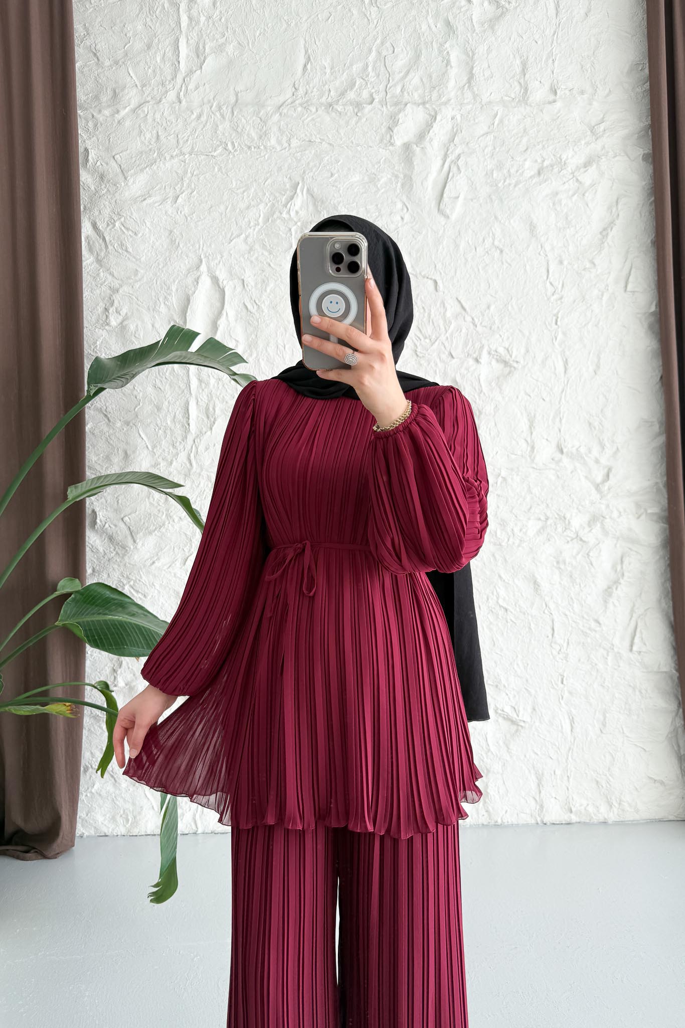 Seyran Pleated Dress Beige