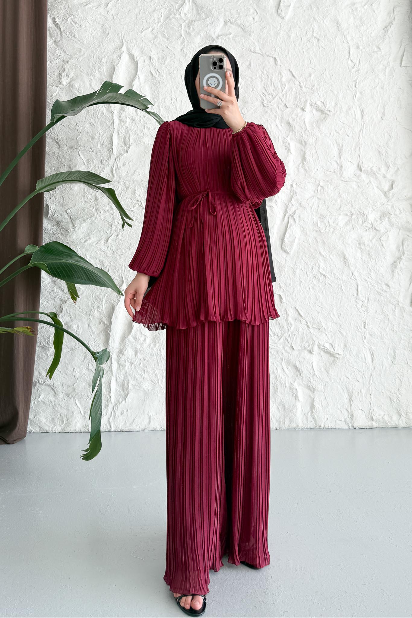 Seyran Pleated Dress Beige