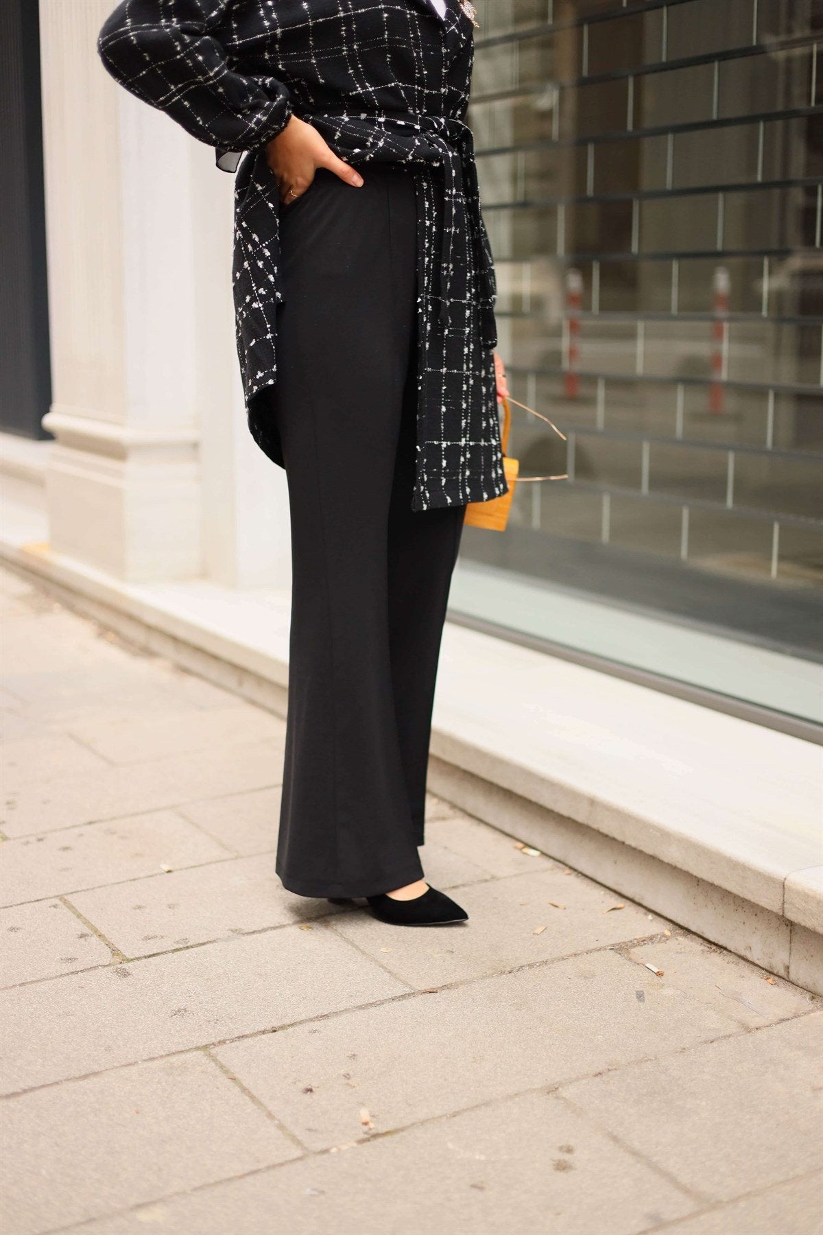 Bell-bottomed Trousers Black