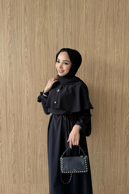 Sofia Broşlu Elbise Siyah