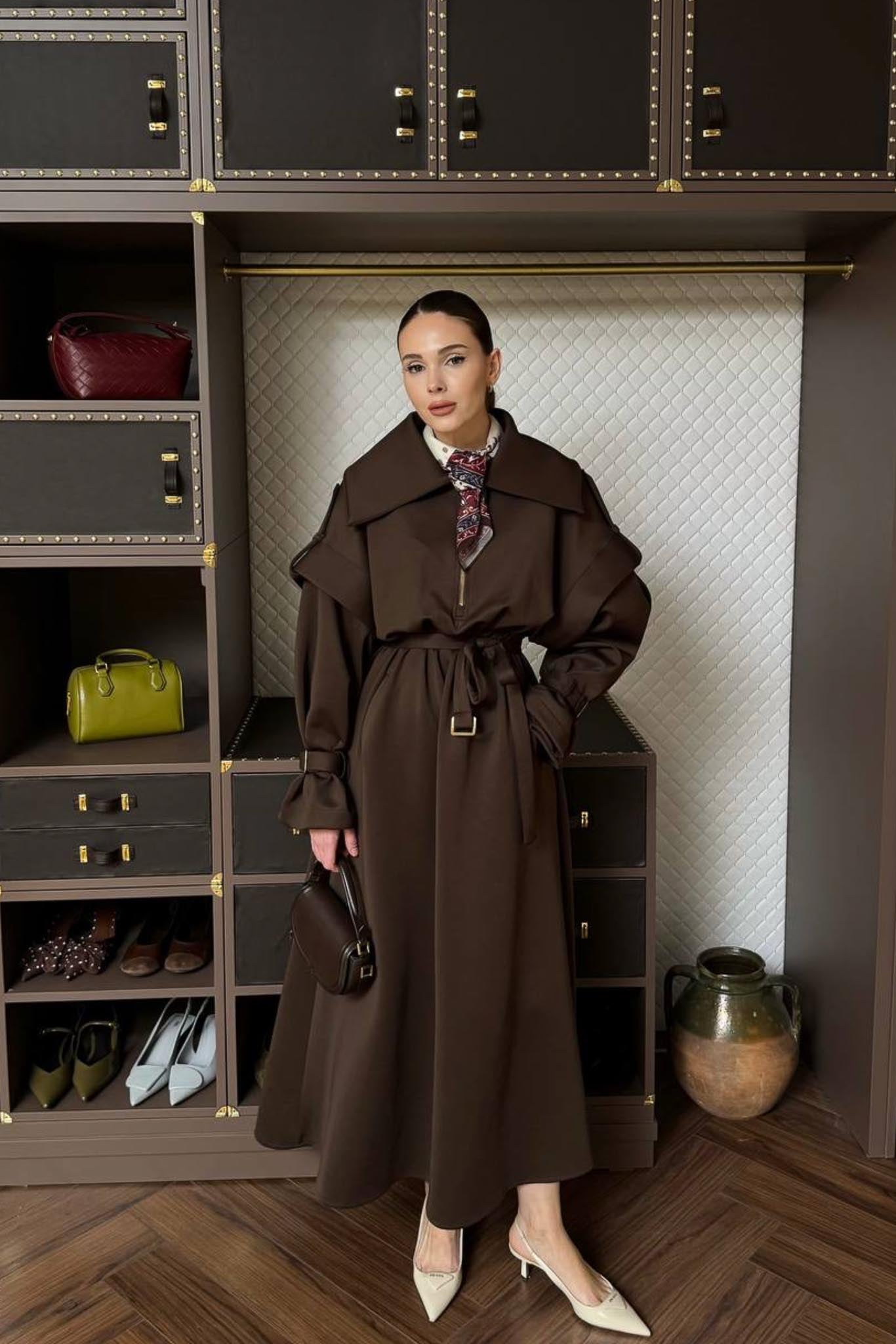 Sorella Alerli Elbise Kahverengi