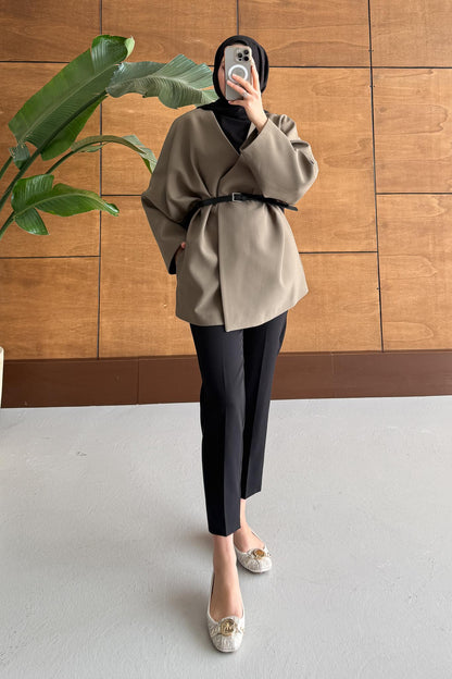 Ajda Pleated Skirt Set Petrol