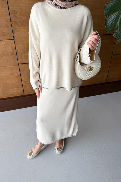 Minimal Balloon Sleeve Suit Gray