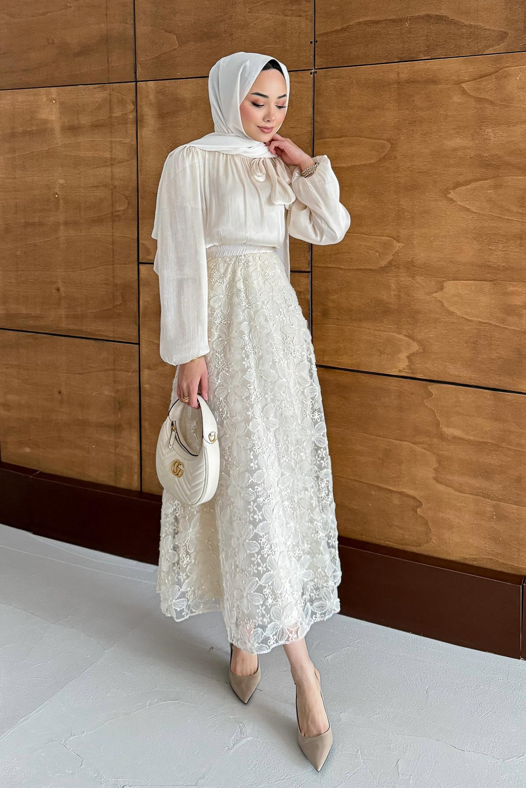Ajda Pleated Skirt Set Petrol