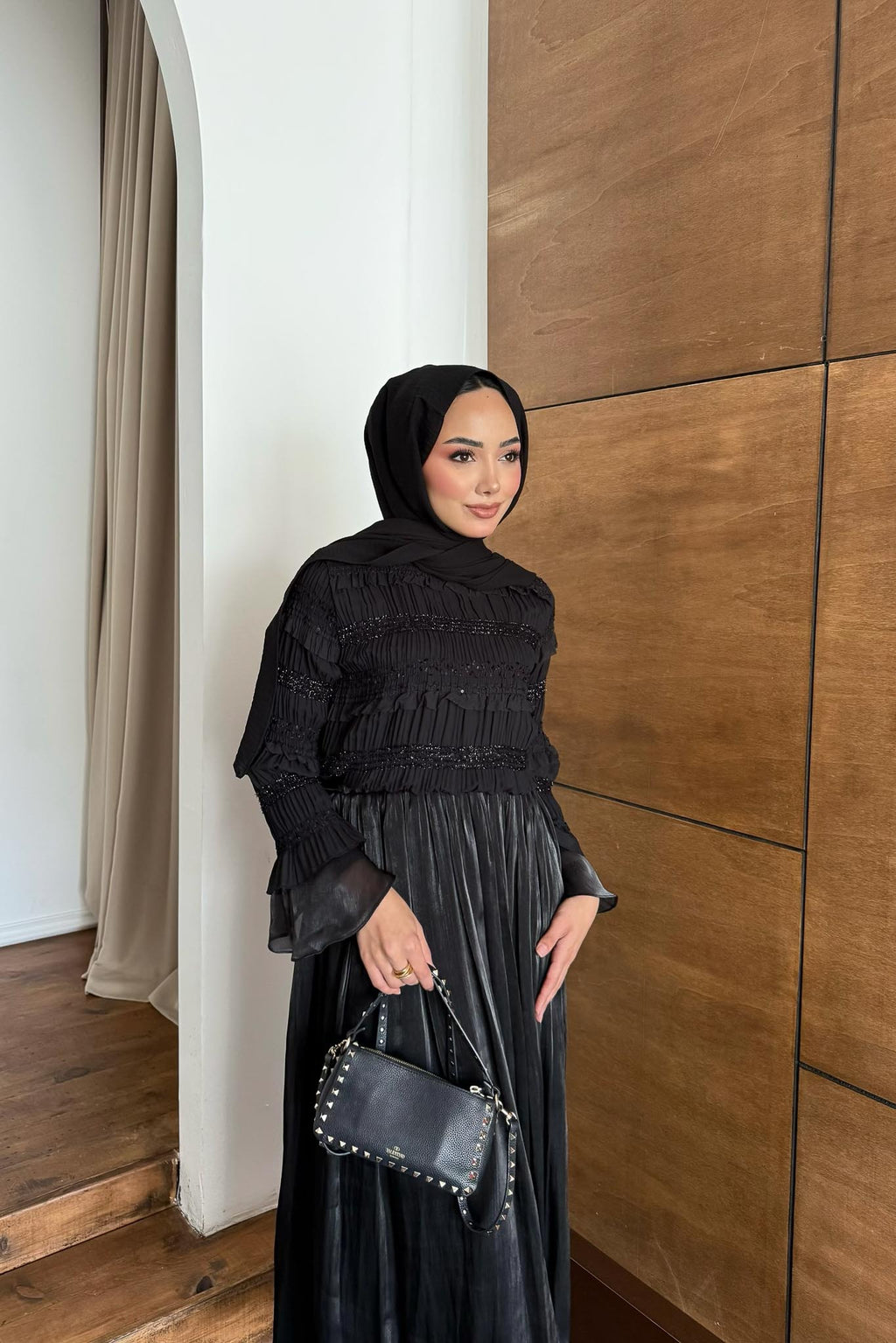 Ajda Pleated Skirt Set Petrol