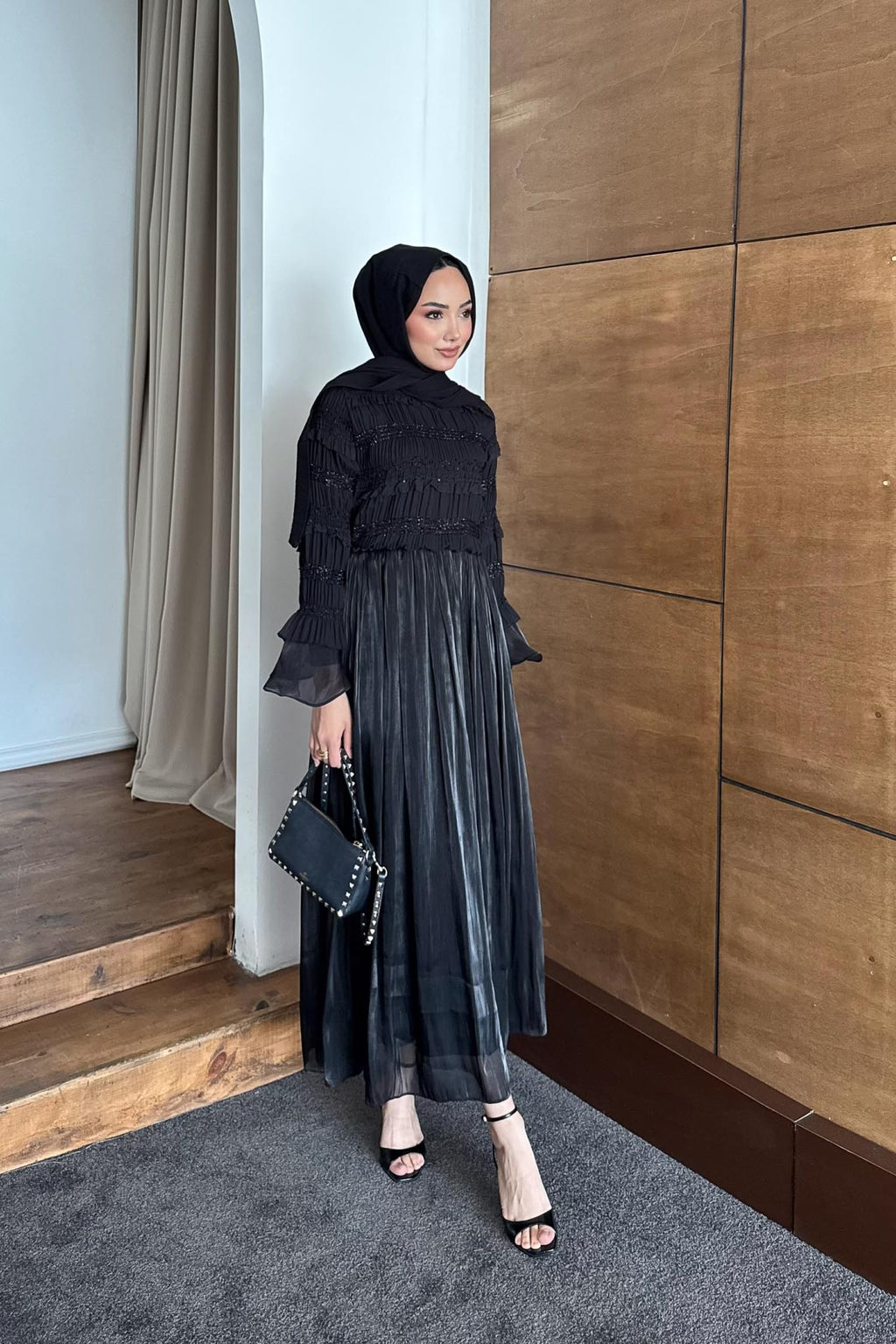 Ajda Pleated Skirt Set Petrol