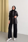 Ajda Pleated Skirt Set Petrol