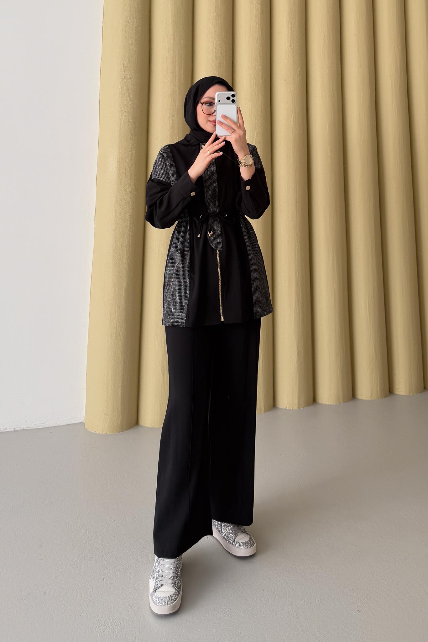 Ajda Pleated Skirt Set Petrol