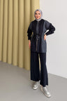 Ajda Pleated Skirt Set Petrol