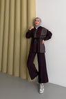 Ajda Pleated Skirt Set Petrol