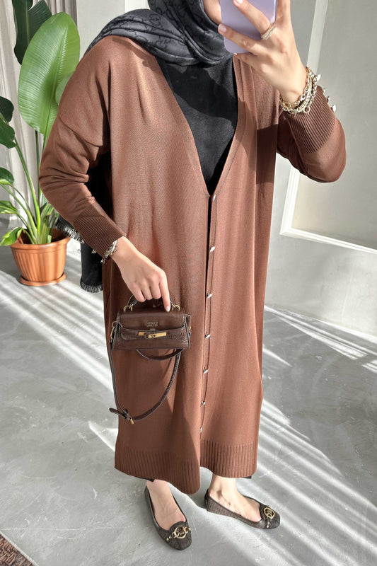 Always Mercerized Cardigan Camel