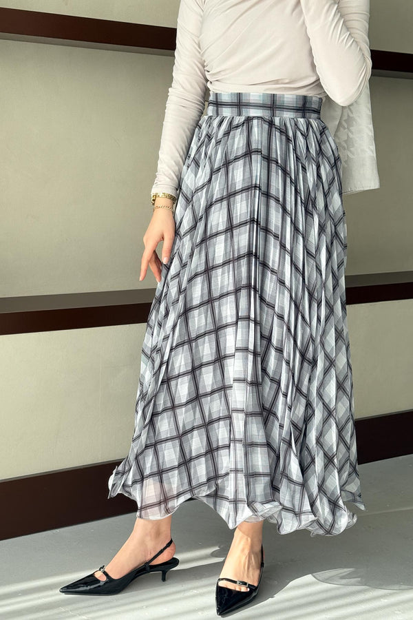 Tied Linen Skirt Beige