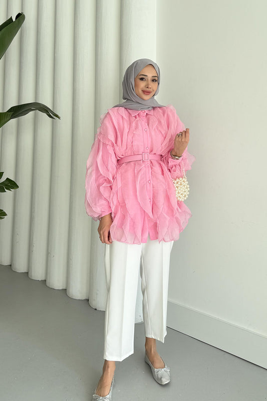 Ales Shoulder Lace Shirt Ecru