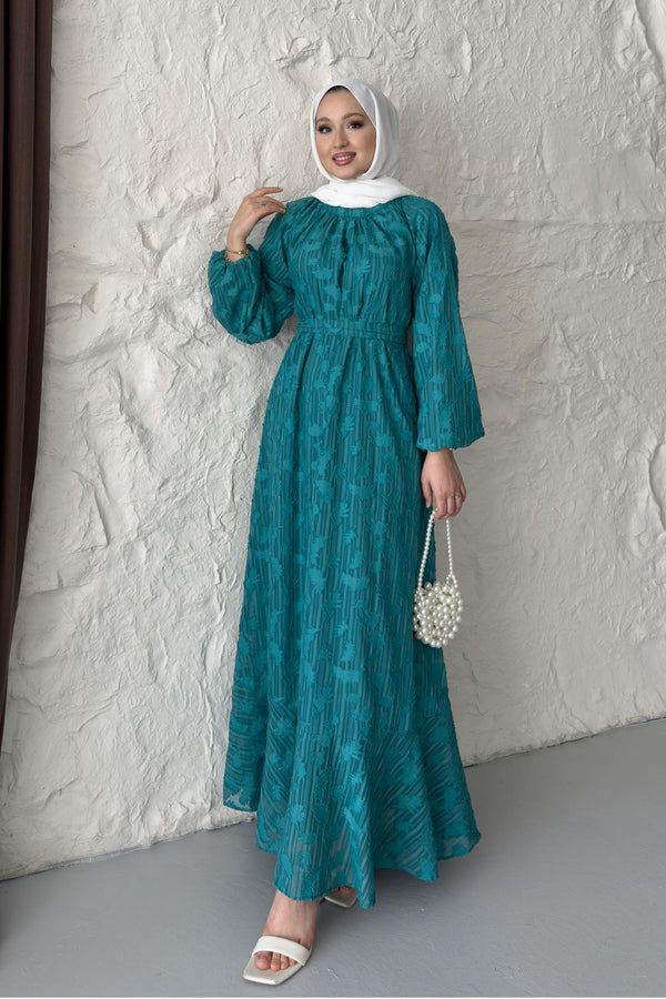 Layer Yaprak Desen Elbise Benetton