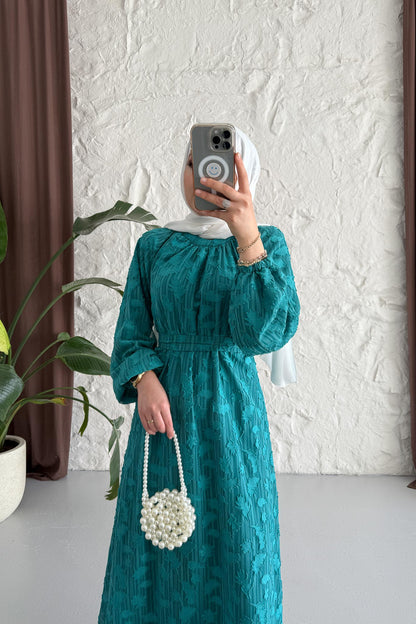 Layer Yaprak Desen Elbise Benetton