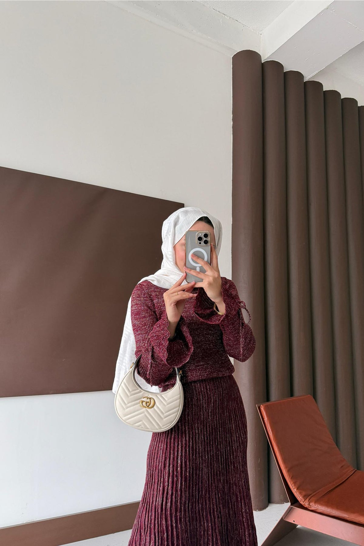 Minimal Balloon Sleeve Suit Gray