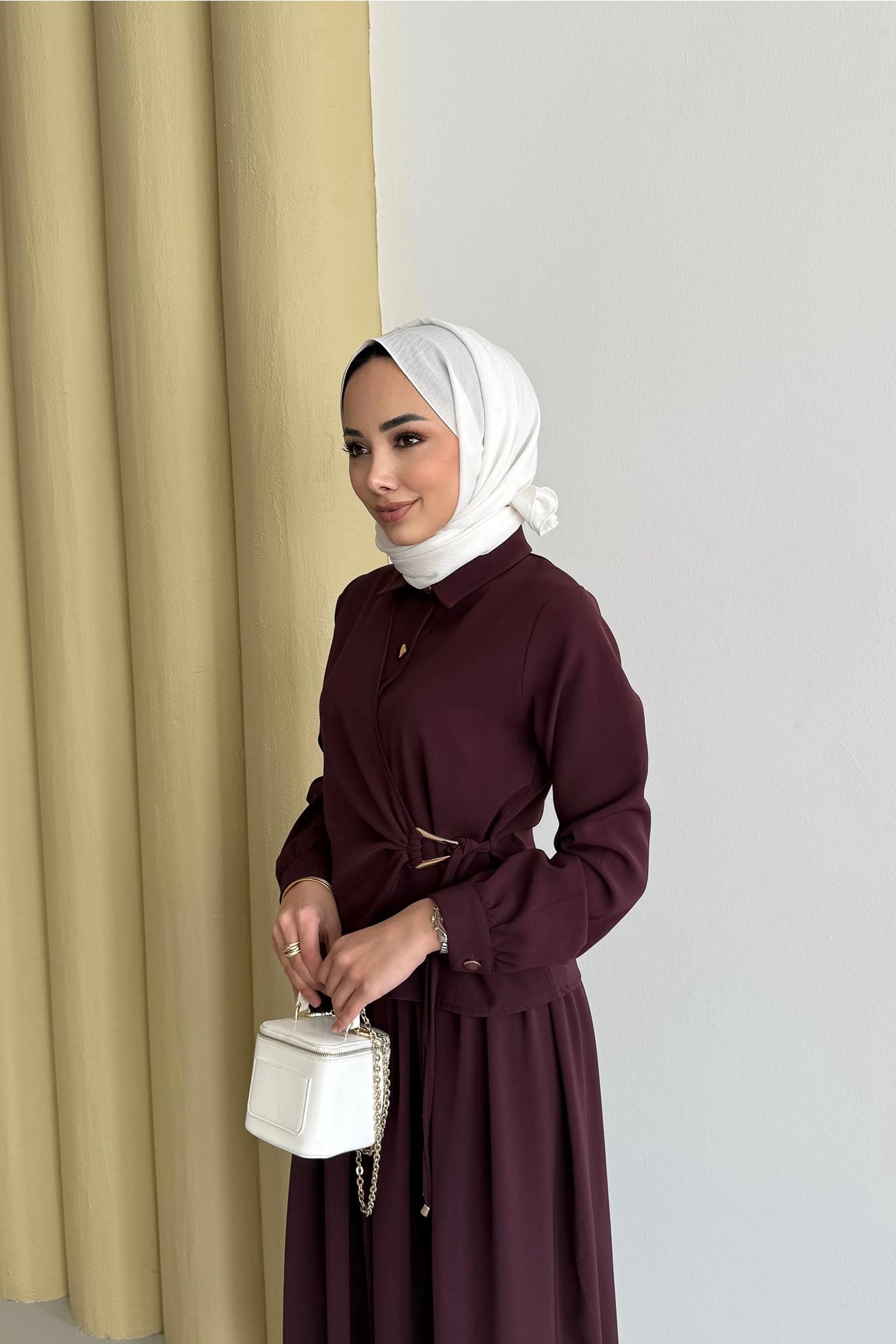 Ajda Pleated Skirt Set Petrol