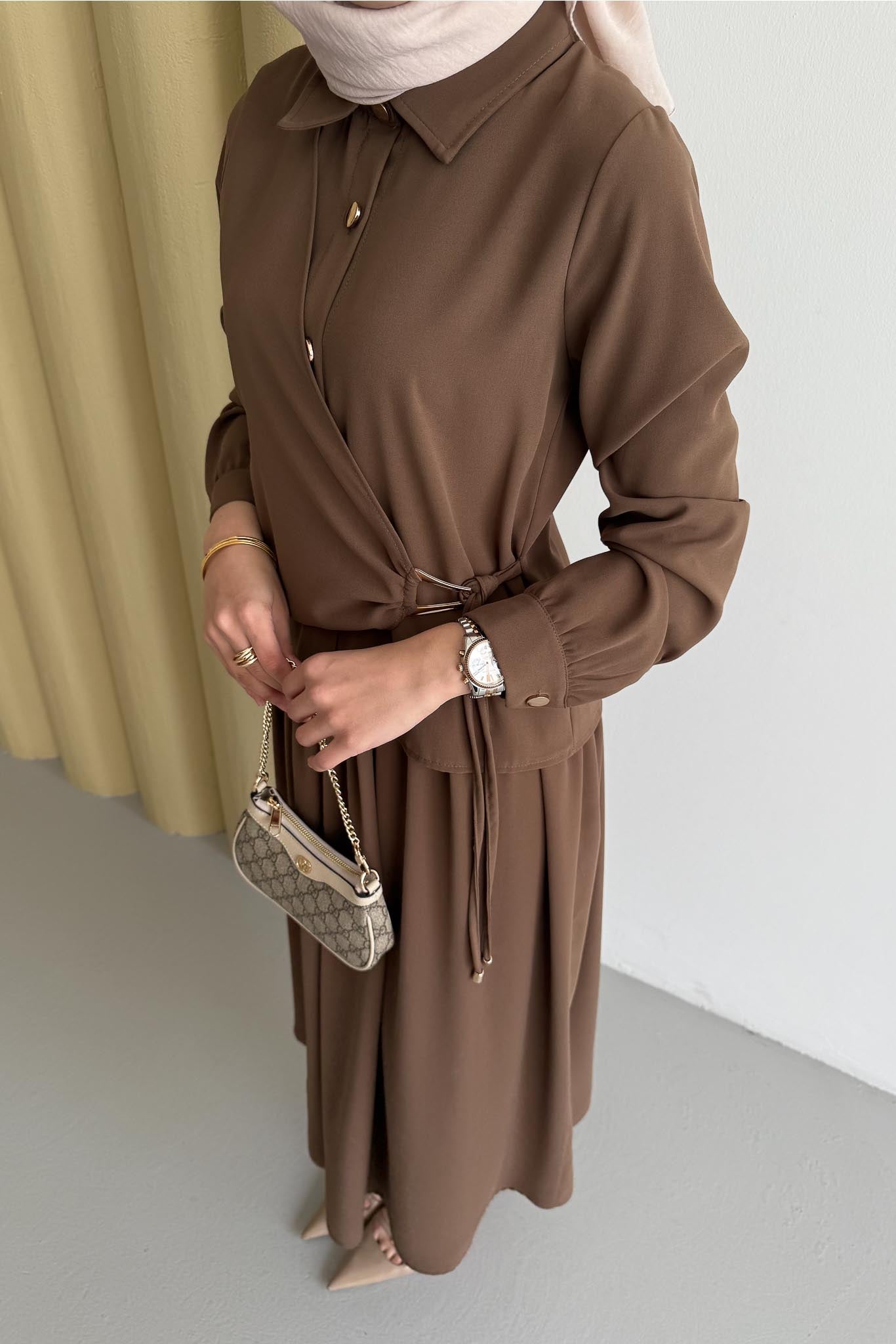 Ajda Pleated Skirt Set Petrol