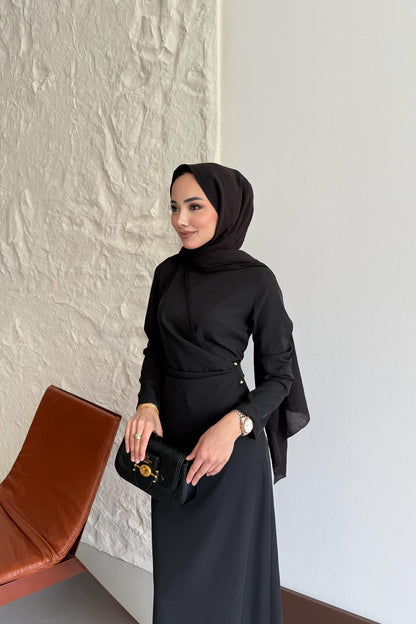 Ajda Pleated Skirt Set Petrol