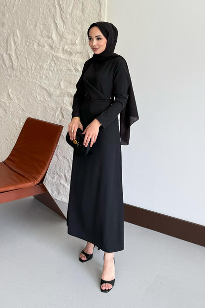Ajda Pleated Skirt Set Petrol