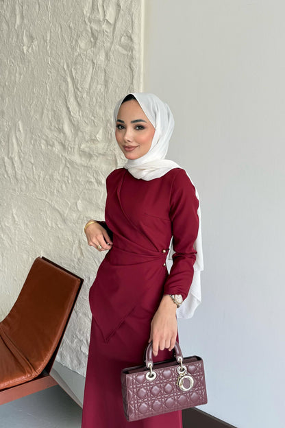 Ajda Pleated Skirt Set Petrol