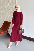 Balo Elbise Bordo