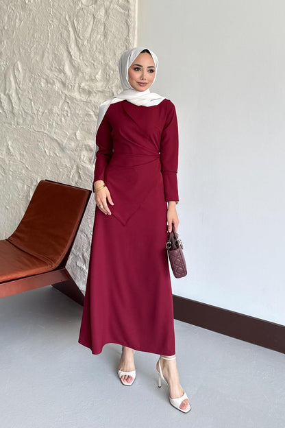 Ajda Pleated Skirt Set Petrol