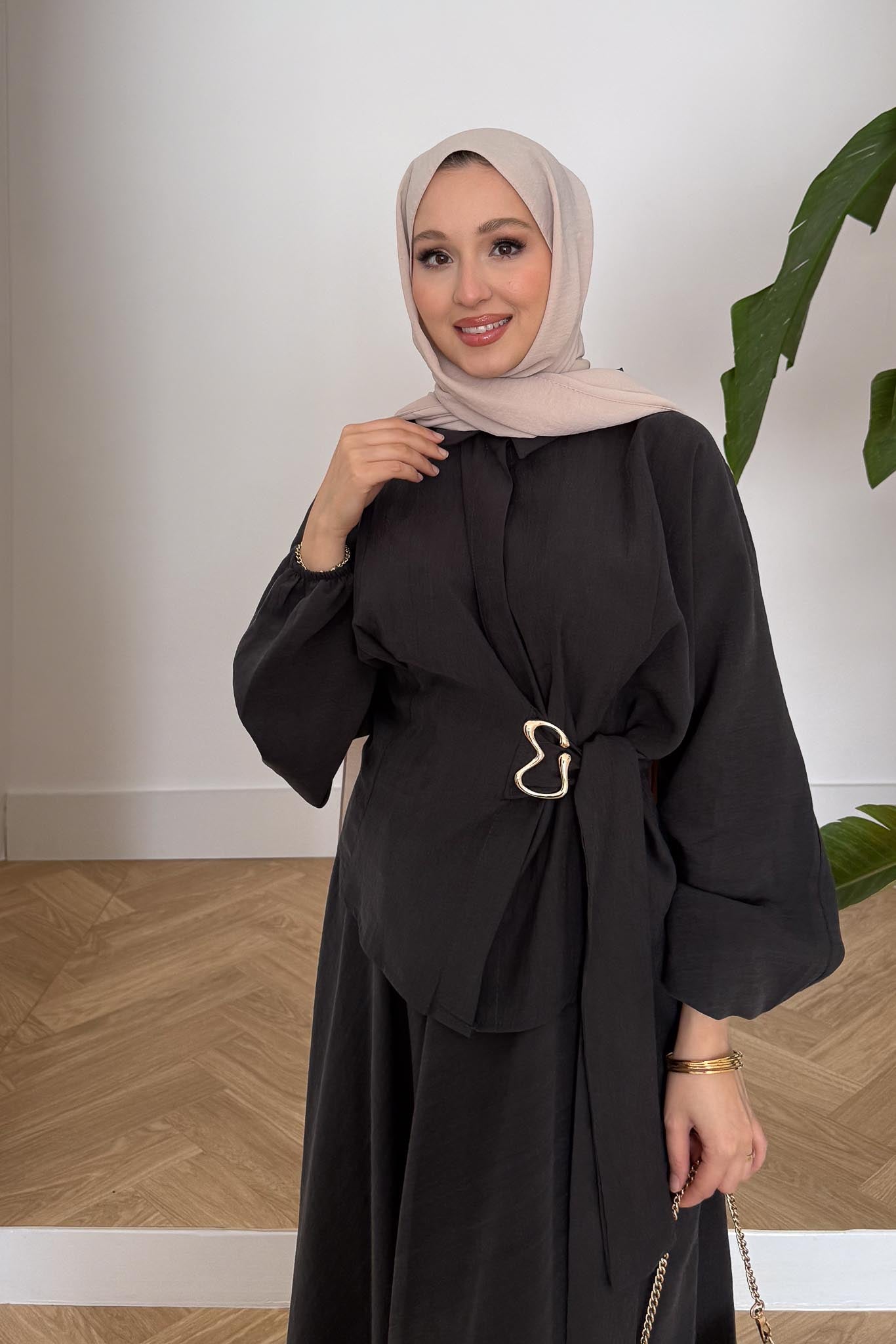 Seyran Pleated Dress Beige