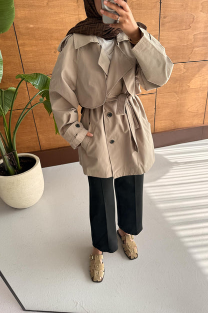 Prime Trench Coat Oil Green