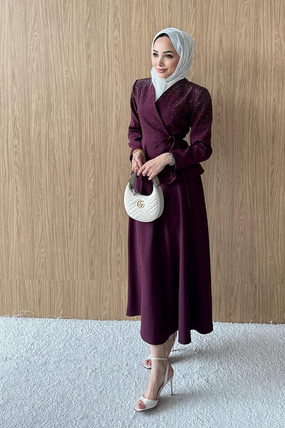 Moon Light Takım Mürdüm