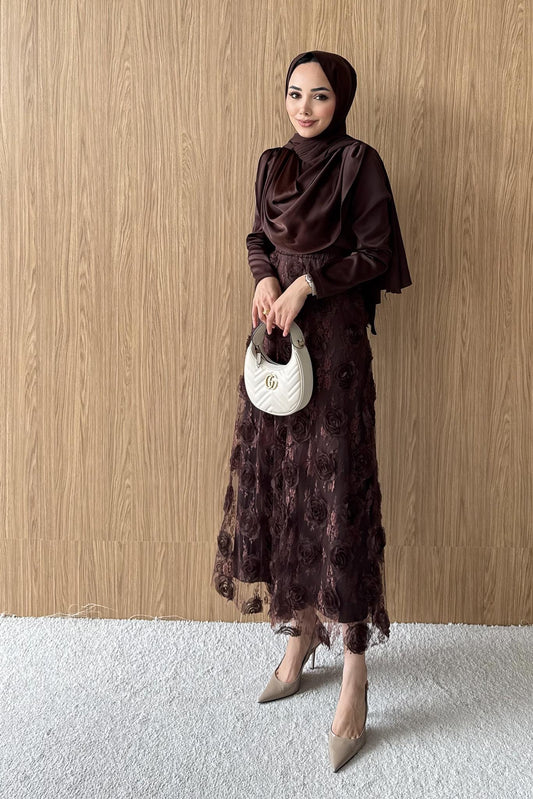 Mood Bluz Takım Kahverengi