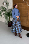 Tied Linen Skirt Beige