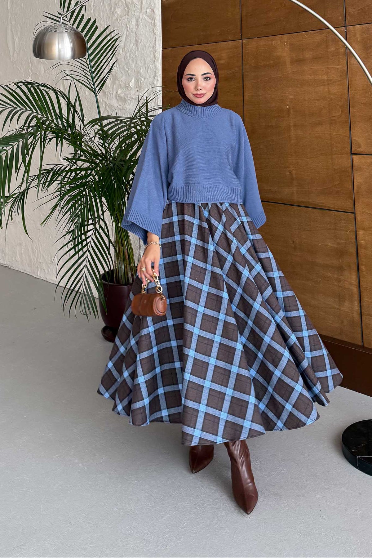 Tied Linen Skirt Beige