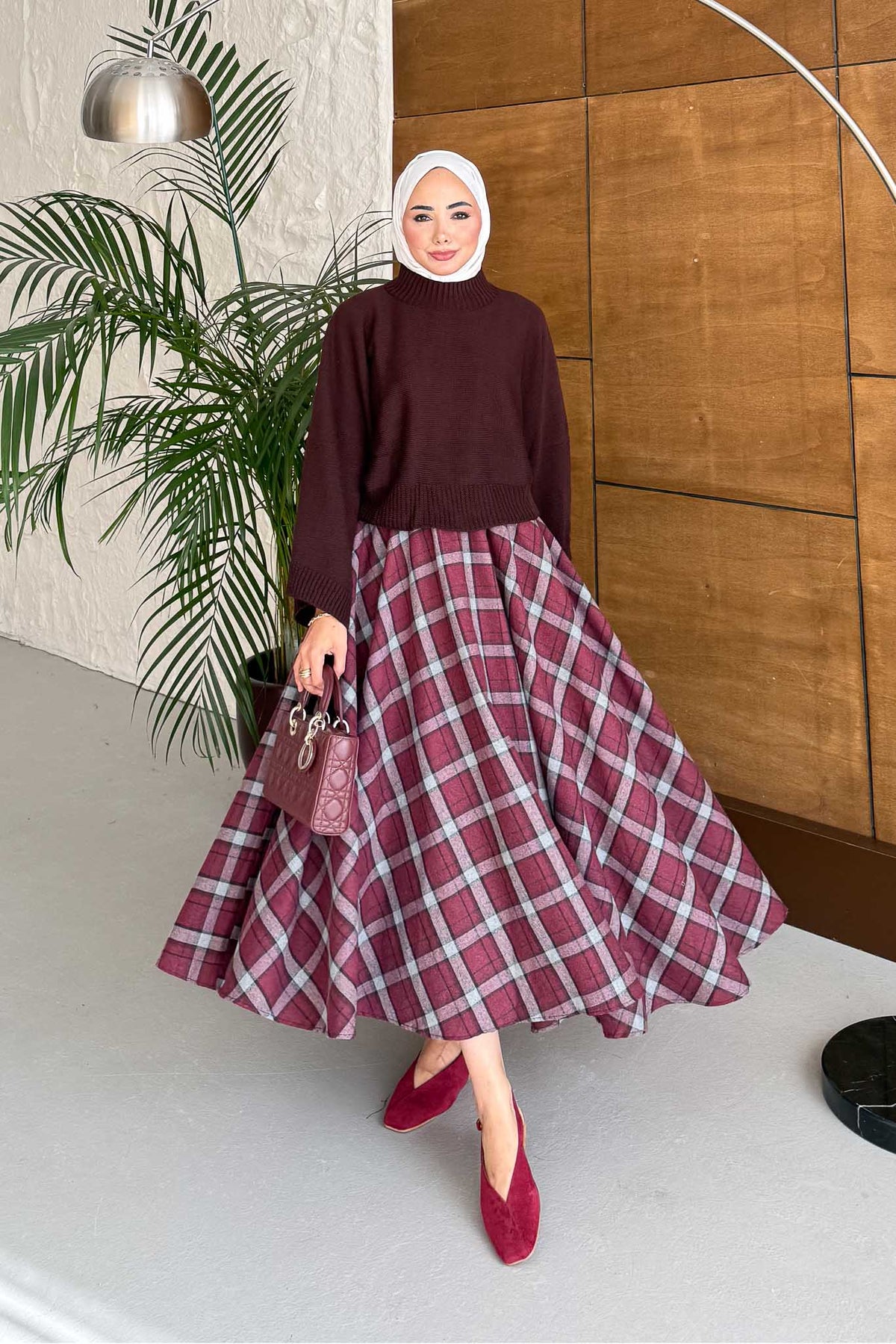 Tied Linen Skirt Beige