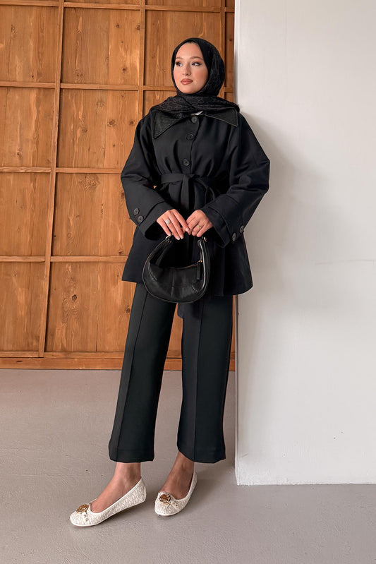 Ajda Pleated Skirt Set Petrol
