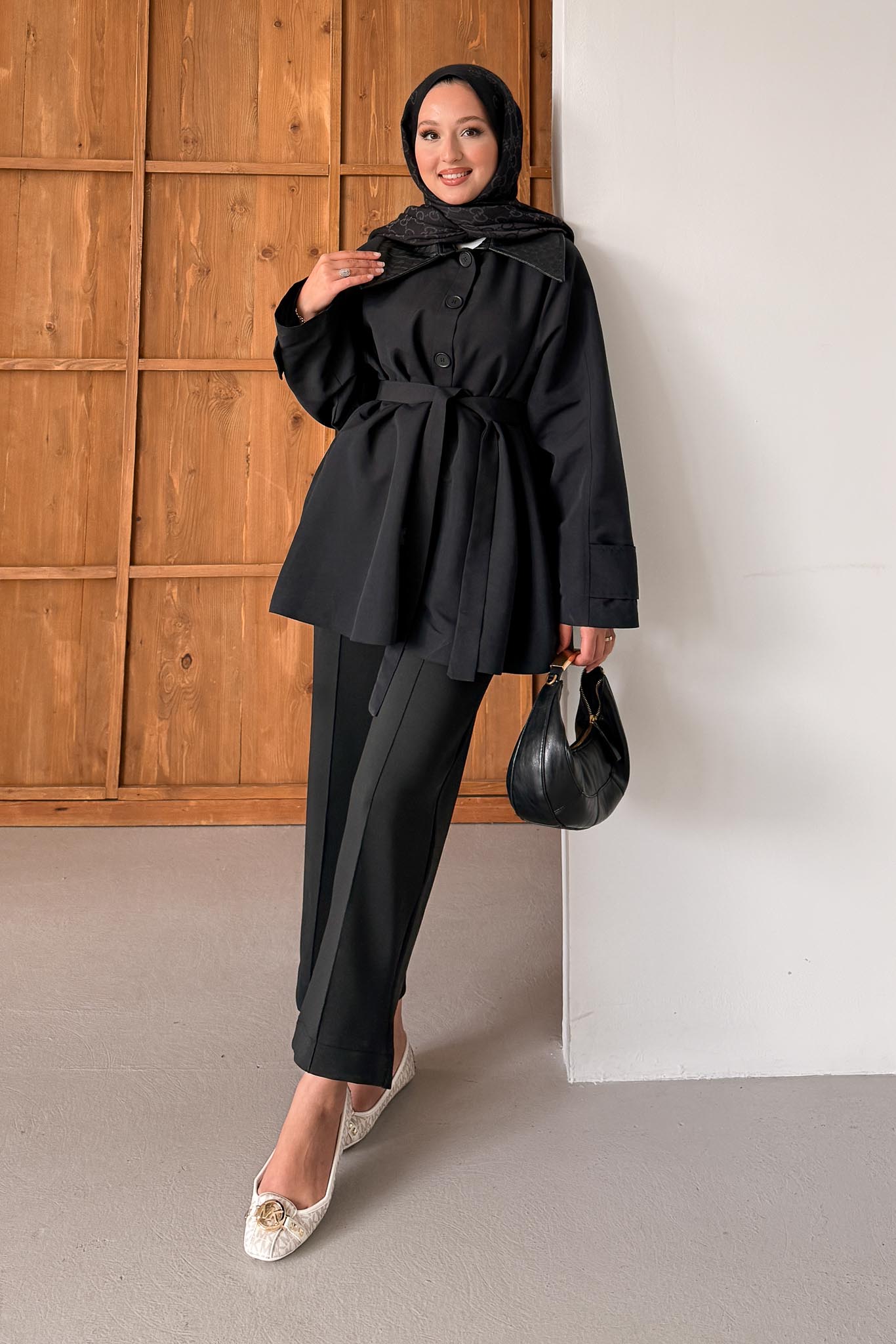 Ajda Pleated Skirt Set Petrol