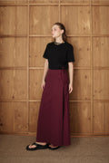 Tied Linen Skirt Beige