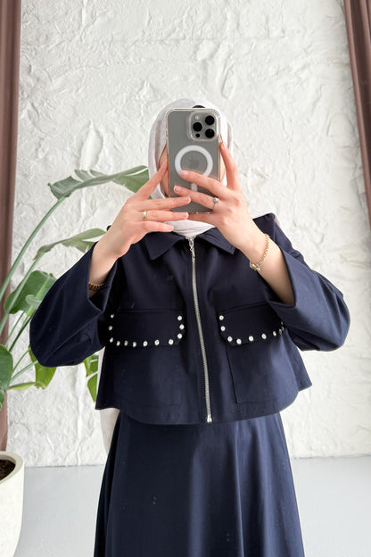 Ajda Pleated Skirt Set Petrol