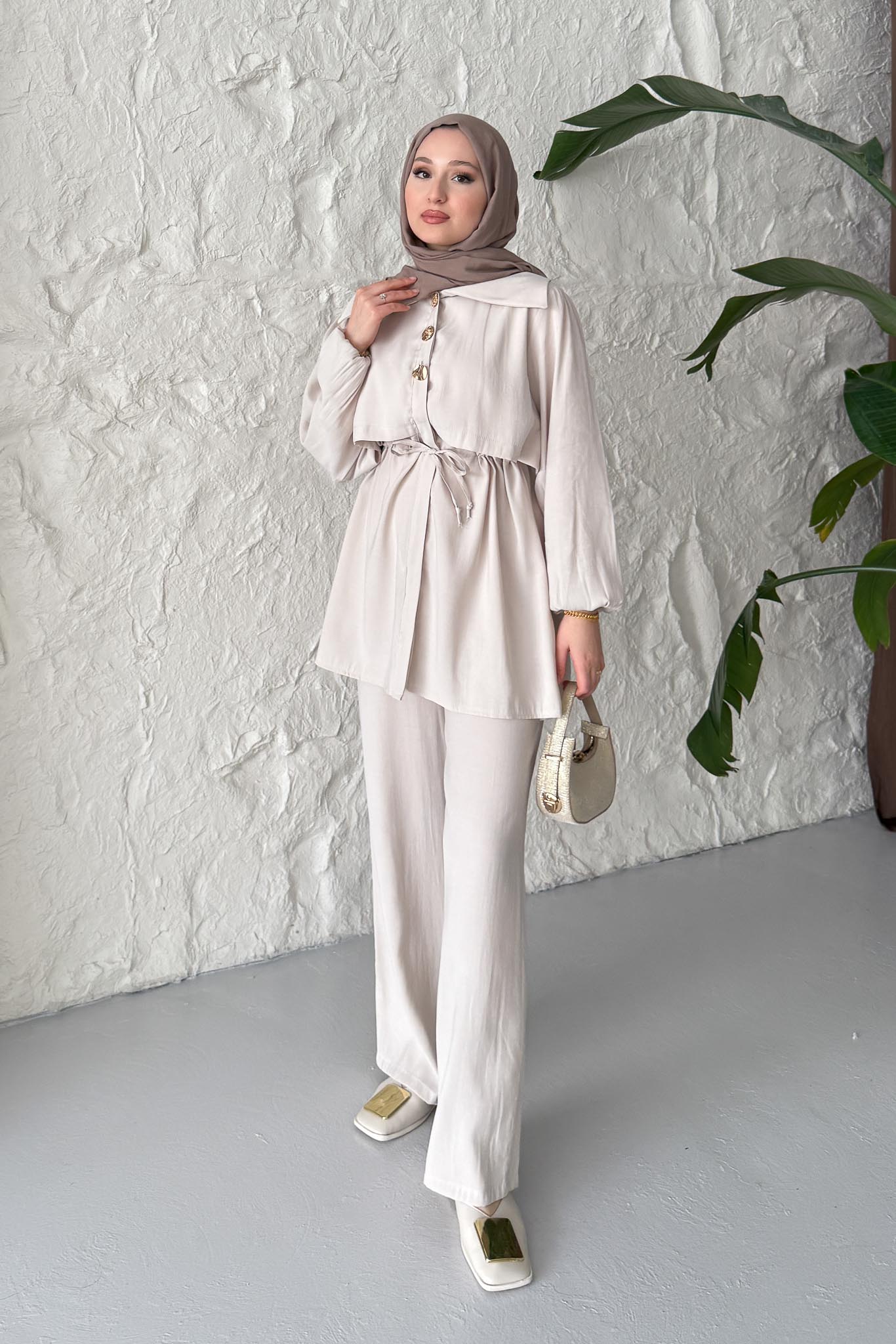 Ajda Pleated Skirt Set Petrol