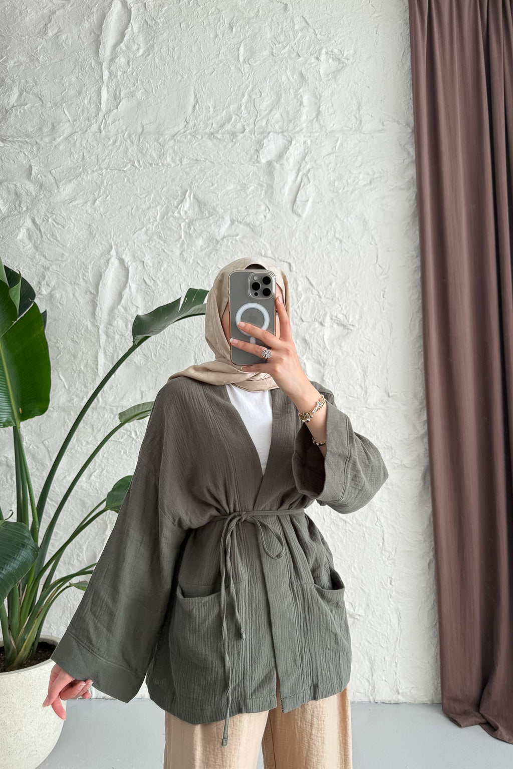 Müslin Kimono Yeşil