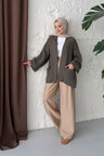 Side Tie Kimono Aqua Green