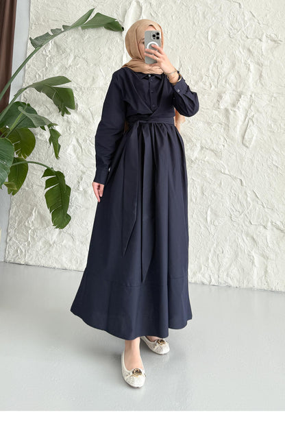 Seyran Pleated Dress Beige