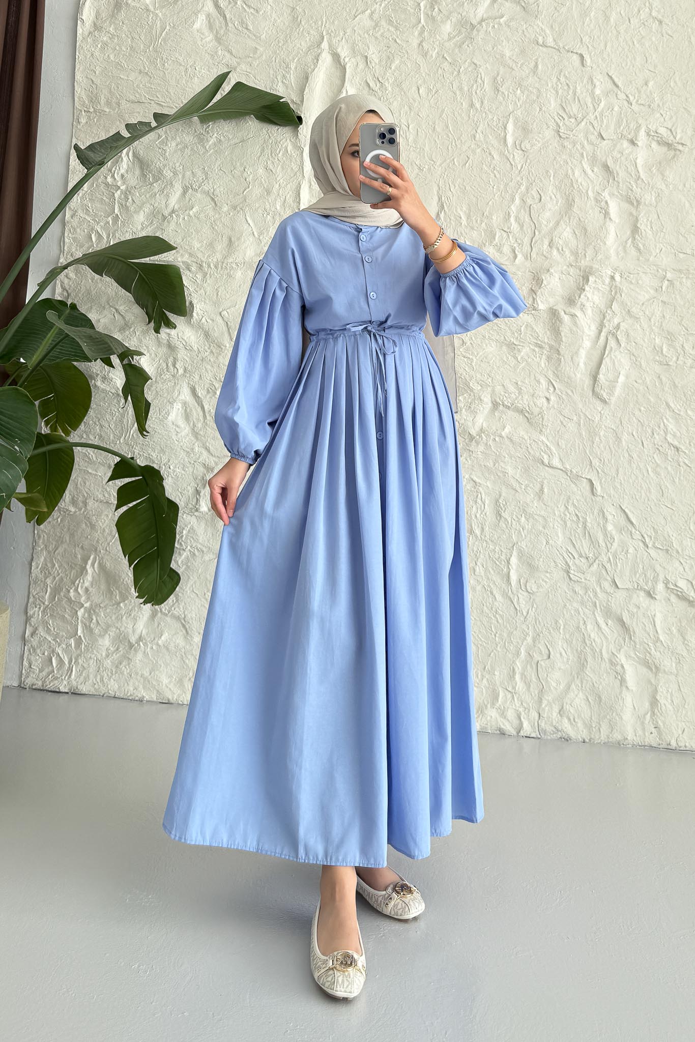 Ajda Pleated Skirt Set Petrol