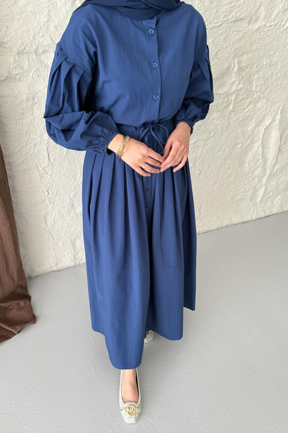 Ajda Pleated Skirt Set Petrol