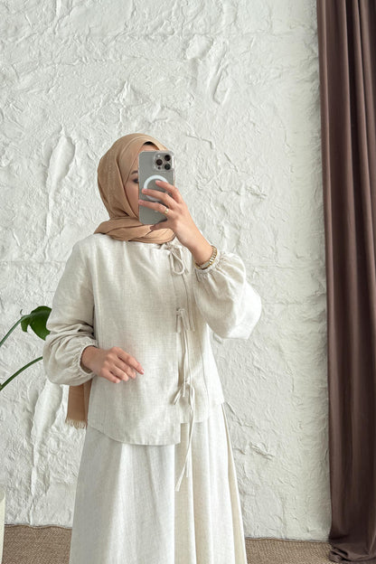 Ales Shoulder Lace Shirt Ecru
