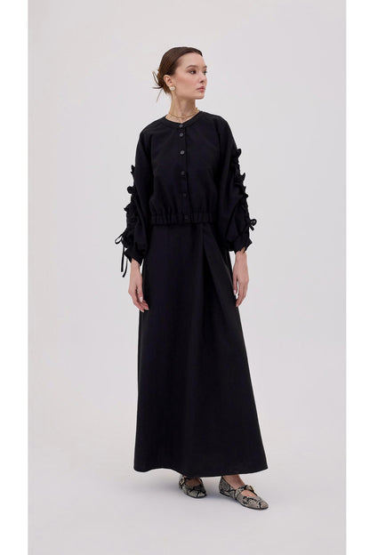 Seyran Pleated Dress Beige