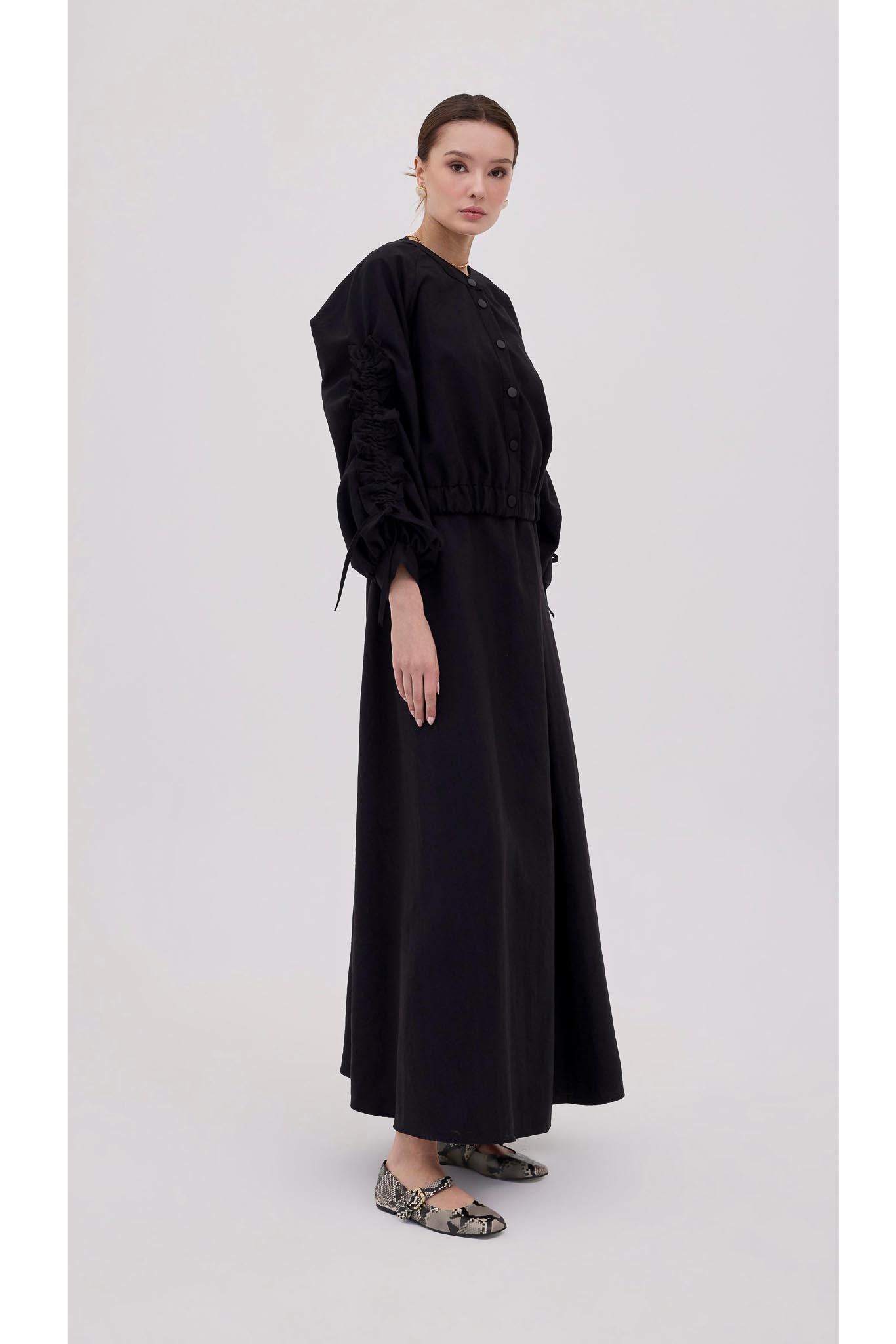Seyran Pleated Dress Beige