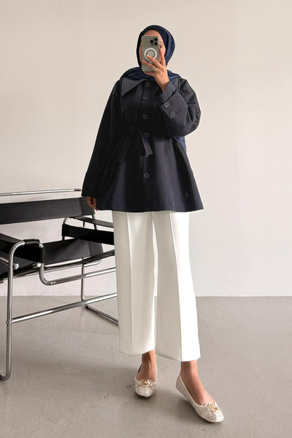 Ajda Pleated Skirt Set Petrol