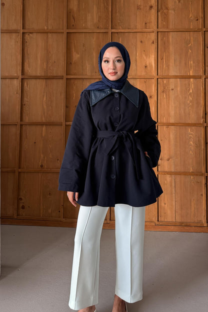 Ajda Pleated Skirt Set Petrol